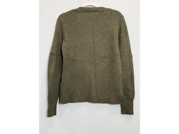J.Crew Super Soft Olive Green Crew Neck Sweater - Women Small - Picture 3 of 5